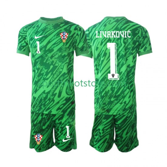 Kroatien Kinderset Auswärts trikot 2024 Kurzarm Torwart DOMINIK LIVAKOVIC 1 Kroatien Kinderset Auswärts trikot 2024 Kurzarm Torwart DOMINIK LIVAKOVIC 1