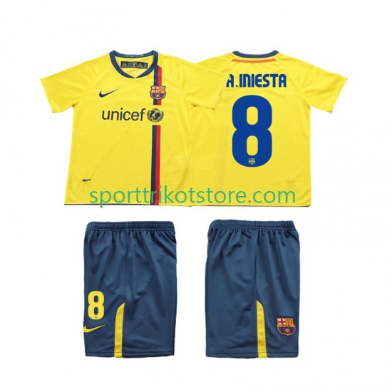 Retro FC Barcelona Kinderset Auswärts trikot 2008 Kurzarm A INIESTA 8 2009 Retro FC Barcelona Kinderset Auswärts trikot 2008 Kurzarm A INIESTA 8 2009