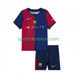 FC Barcelona Kinderset Heim trikot 2024-2025 Kurzarm Coldplay