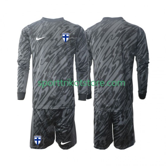 Finnland Kinderset Heim trikot 2024 Langarm Torwart Finnland Kinderset Heim trikot 2024 Langarm Torwart
