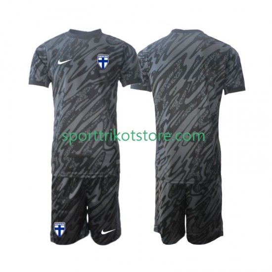 Finnland Kinderset Heim trikot 2024 Kurzarm Torwart Finnland Kinderset Heim trikot 2024 Kurzarm Torwart