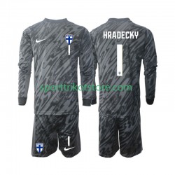 Finnland Kinderset Heim trikot 2024 Langarm Torwart HRADECKY 1