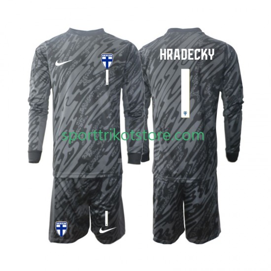 Finnland Kinderset Heim trikot 2024 Langarm Torwart HRADECKY 1 Finnland Kinderset Heim trikot 2024 Langarm Torwart HRADECKY 1