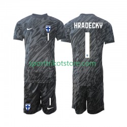 Finnland Kinderset Heim trikot 2024 Kurzarm Torwart HRADECKY 1