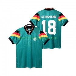Retro Deutschland Herren Auswärts trikot Kurzarm KLINSMANN 18 1992