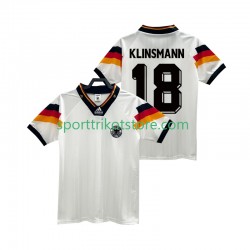 Retro Deutschland Herren Heim trikot Kurzarm KLINSMANN 18 1992