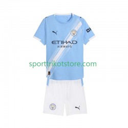 Manchester City Kinderset Heim trikot 2025-2026 Kurzarm