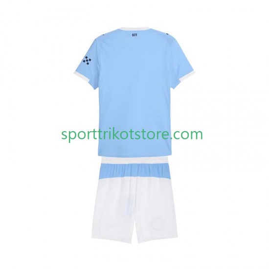 Manchester City Kinderset Heim trikot 2025-2026 Kurzarm