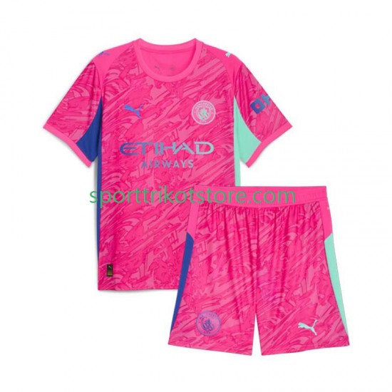 Manchester City Kinderset Auswärts trikot 2025-2026 Kurzarm Torwart Manchester City Kinderset Auswärts trikot 2025-2026 Kurzarm Torwart