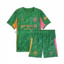 Manchester City Kinderset Heim trikot 2025-2026 Kurzarm Torwart