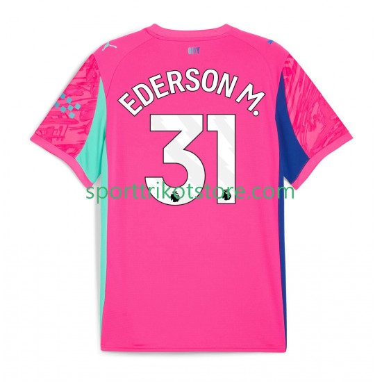 Manchester City Herren Auswärts trikot 2025-2026 Kurzarm Torwart Ederson Moraes 31