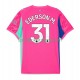 Manchester City Herren Auswärts trikot 2025-2026 Kurzarm Torwart Ederson Moraes 31