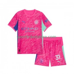 Manchester City Kinderset Auswärts trikot 2025-2026 Kurzarm Torwart Ederson Moraes 31