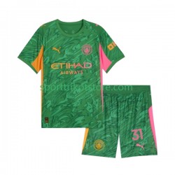 Manchester City Kinderset Heim trikot 2025-2026 Kurzarm Torwart Ederson Moraes 31