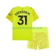 Manchester City Kinderset Ausweich trikot 2025-2026 Kurzarm Torwart Ederson Moraes 31 Manchester City Kinderset Ausweich trikot 2025-2026 Kurzarm Torwart Ederson Moraes 31