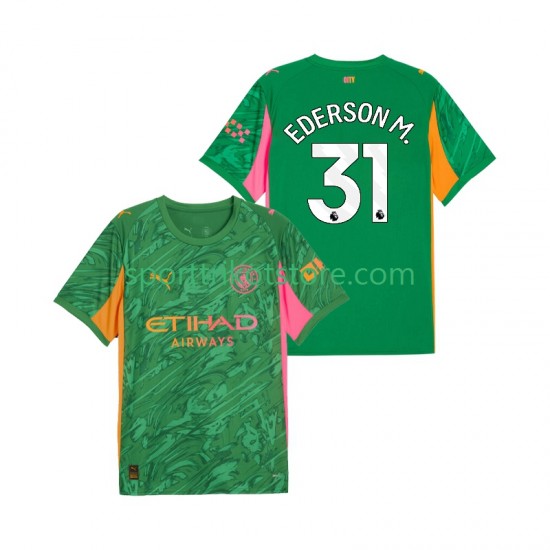 Manchester City Herren Heim trikot 2025-2026 Kurzarm Torwart Ederson Moraes 31 Manchester City Herren Heim trikot 2025-2026 Kurzarm Torwart Ederson Moraes 31