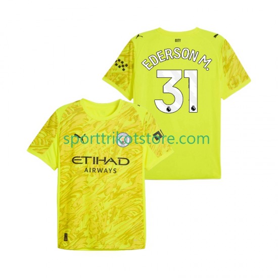 Manchester City Herren Ausweich trikot 2025-2026 Kurzarm Torwart Ederson Moraes 31 Manchester City Herren Ausweich trikot 2025-2026 Kurzarm Torwart Ederson Moraes 31