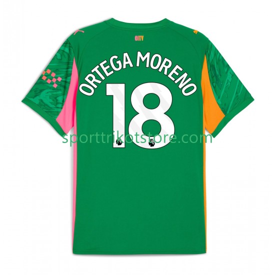 Manchester City Herren Heim trikot 2025-2026 Kurzarm Torwart ORTEGA MORENO 18