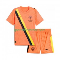 Manchester City Kinderset Heim trikot 2025-2026 Kurzarm Torwart KIDSUPER