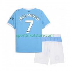 Manchester City Kinderset Heim trikot 2025-2026 Kurzarm Omar Marmoush 7