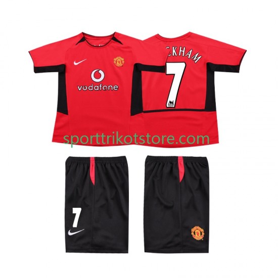 Retro Manchester United Kinderset Heim trikot 2004 Kurzarm BECKHAM 7 2002 Retro Manchester United Kinderset Heim trikot 2004 Kurzarm BECKHAM 7 2002
