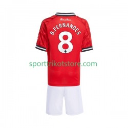 Manchester United Kinderset Heim trikot 2025-2026 Kurzarm Bruno Fernandes 8