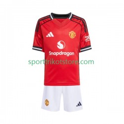 Manchester United Kinderset Heim trikot 2025-2026 Kurzarm