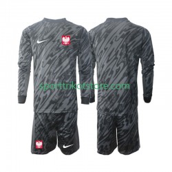 Polen Kinderset Auswärts trikot 2024 Langarm Torwart