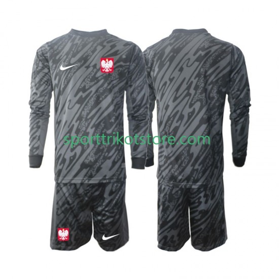 Polen Kinderset Auswärts trikot 2024 Langarm Torwart Polen Kinderset Auswärts trikot 2024 Langarm Torwart