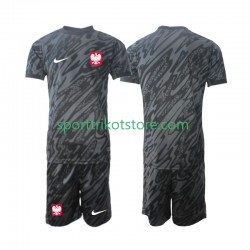 Polen Kinderset Auswärts trikot 2024 Kurzarm Torwart