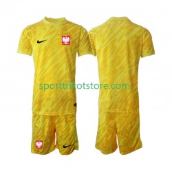 Polen Kinderset Heim trikot 2024 Kurzarm Torwart