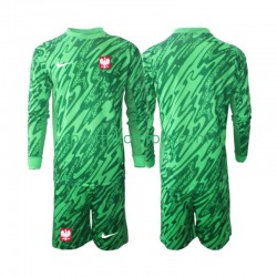 Polen Kinderset Ausweich trikot 2024 Langarm Torwart