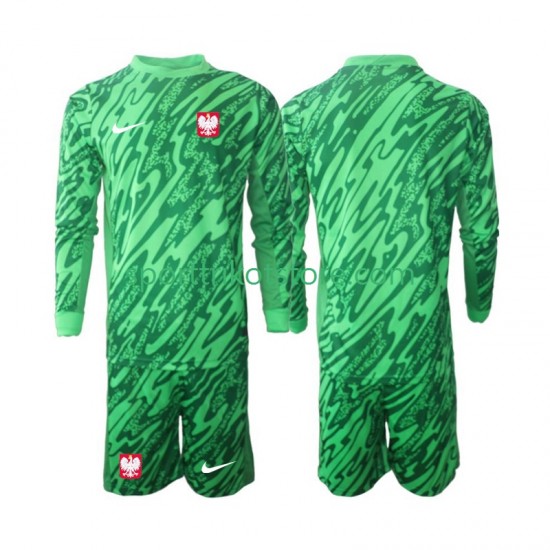 Polen Kinderset Ausweich trikot 2024 Langarm Torwart Polen Kinderset Ausweich trikot 2024 Langarm Torwart