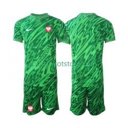 Polen Kinderset Ausweich trikot 2024 Kurzarm Torwart