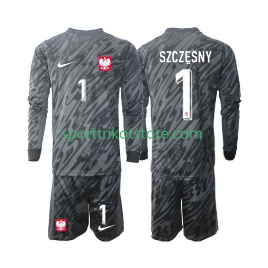 Polen Kinderset Auswärts trikot 2024 Langarm Torwart Szczesny 1 Polen Kinderset Auswärts trikot 2024 Langarm Torwart Szczesny 1