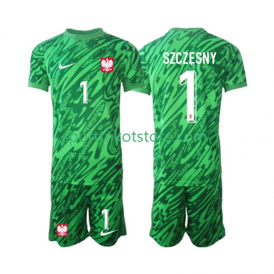 Polen Kinderset Ausweich trikot 2024 Kurzarm Torwart Szczesny 1 Polen Kinderset Ausweich trikot 2024 Kurzarm Torwart Szczesny 1