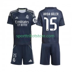 Real Madrid Kinderset Auswärts trikot 2025-2026 Kurzarm Arda Guler 15