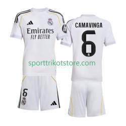 Real Madrid Kinderset Heim trikot 2025-2026 Kurzarm Camavinga 6