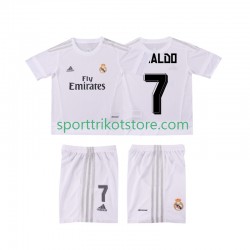 Retro Real Madrid Kinderset Heim trikot Kurzarm Cristiano Ronaldo 7 2015 2016