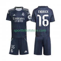 Real Madrid Kinderset Auswärts trikot 2025-2026 Kurzarm Endrick 16