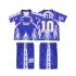 Retro Real Madrid Kinderset Auswärts trikot Kurzarm FIGO 10 1996-1997