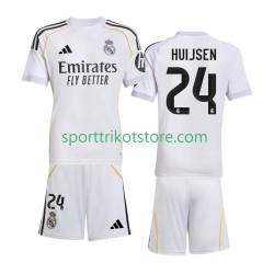 Real Madrid Kinderset Heim trikot 2025-2026 Kurzarm Huijsen 24