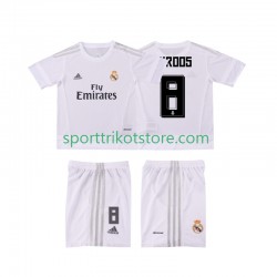 Retro Real Madrid Kinderset Heim trikot Kurzarm KROOS 8 2015 2016