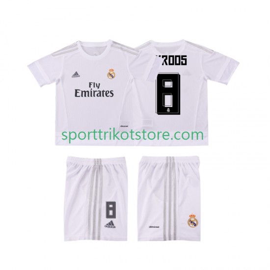 Retro Real Madrid Kinderset Heim trikot Kurzarm KROOS 8 2015 2016 Retro Real Madrid Kinderset Heim trikot Kurzarm KROOS 8 2015 2016