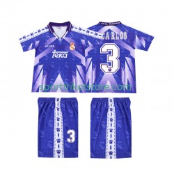 Retro Real Madrid Kinderset Auswärts trikot Kurzarm R CARLOS 3 1996-1997