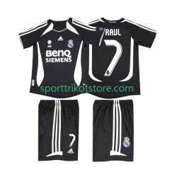 Retro Real Madrid Kinderset Auswärts trikot 2006 Kurzarm RAUL 7 2007