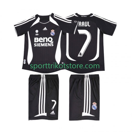 Retro Real Madrid Kinderset Auswärts trikot 2006 Kurzarm RAUL 7 2007 Retro Real Madrid Kinderset Auswärts trikot 2006 Kurzarm RAUL 7 2007