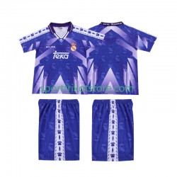 Retro Real Madrid Kinderset Auswärts trikot Kurzarm 1996-1997