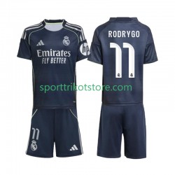 Real Madrid Kinderset Auswärts trikot 2025-2026 Kurzarm Rodrygo 11