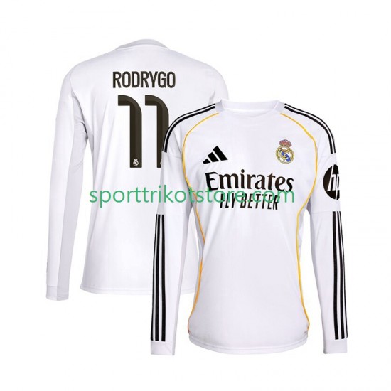 Real Madrid Herren Heim trikot 2025-2026 Langarm Rodrygo 11 Real Madrid Herren Heim trikot 2025-2026 Langarm Rodrygo 11